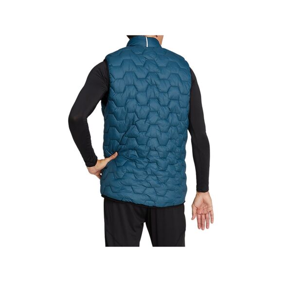 EC asics M Reverse INS Vest Puffer Fleece zip up vest size large - Picture 2 of 9